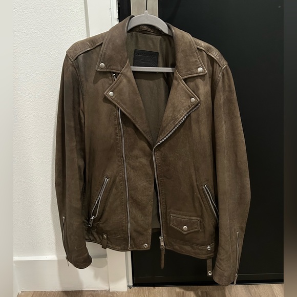 All saints leather jacket !!